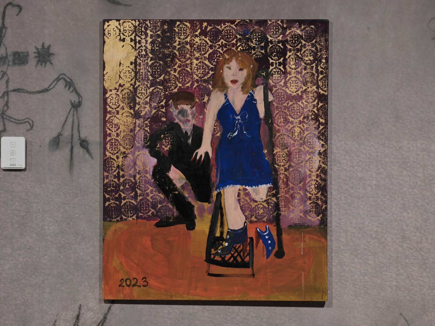 Couple — 100×90 cm, acrylic on canvas. Kyiv