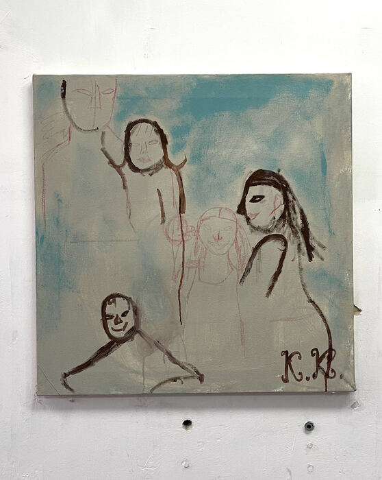Family — 75×75 cm, 2024, acrylic on canvas