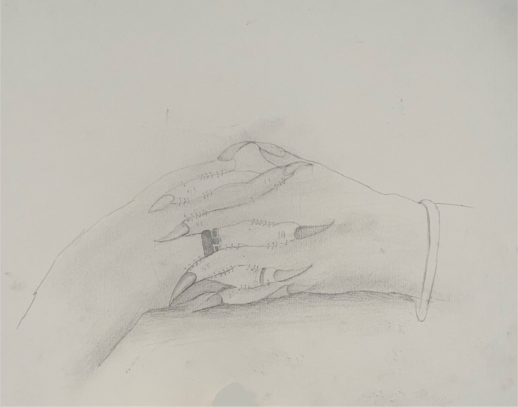 This hand had never stolen anything — 21×27 cm, pencil on paper