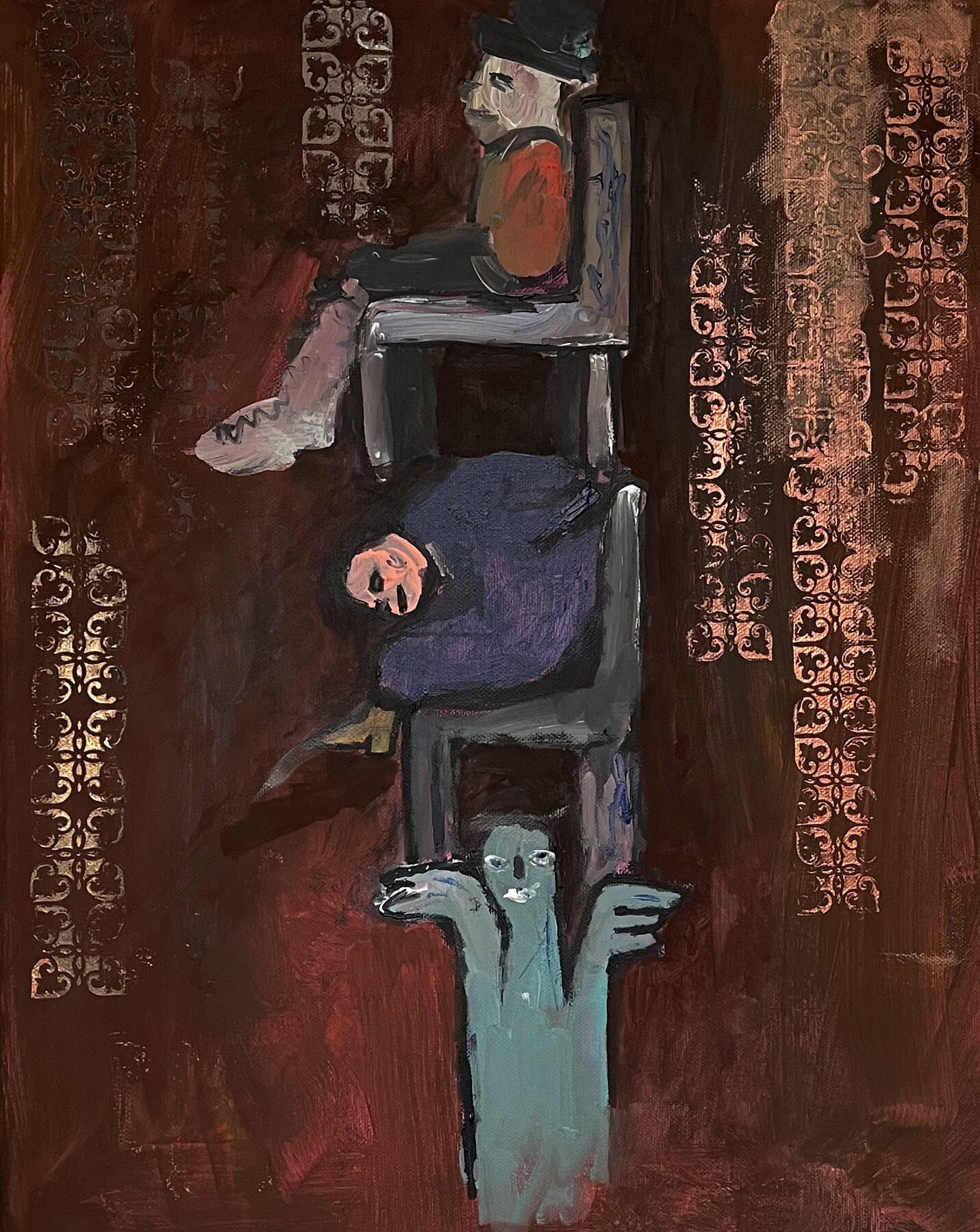 Untitled — 40×50 cm, acrylic on canvas